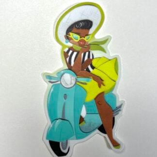 Scooter Girl Vinyl Sticker