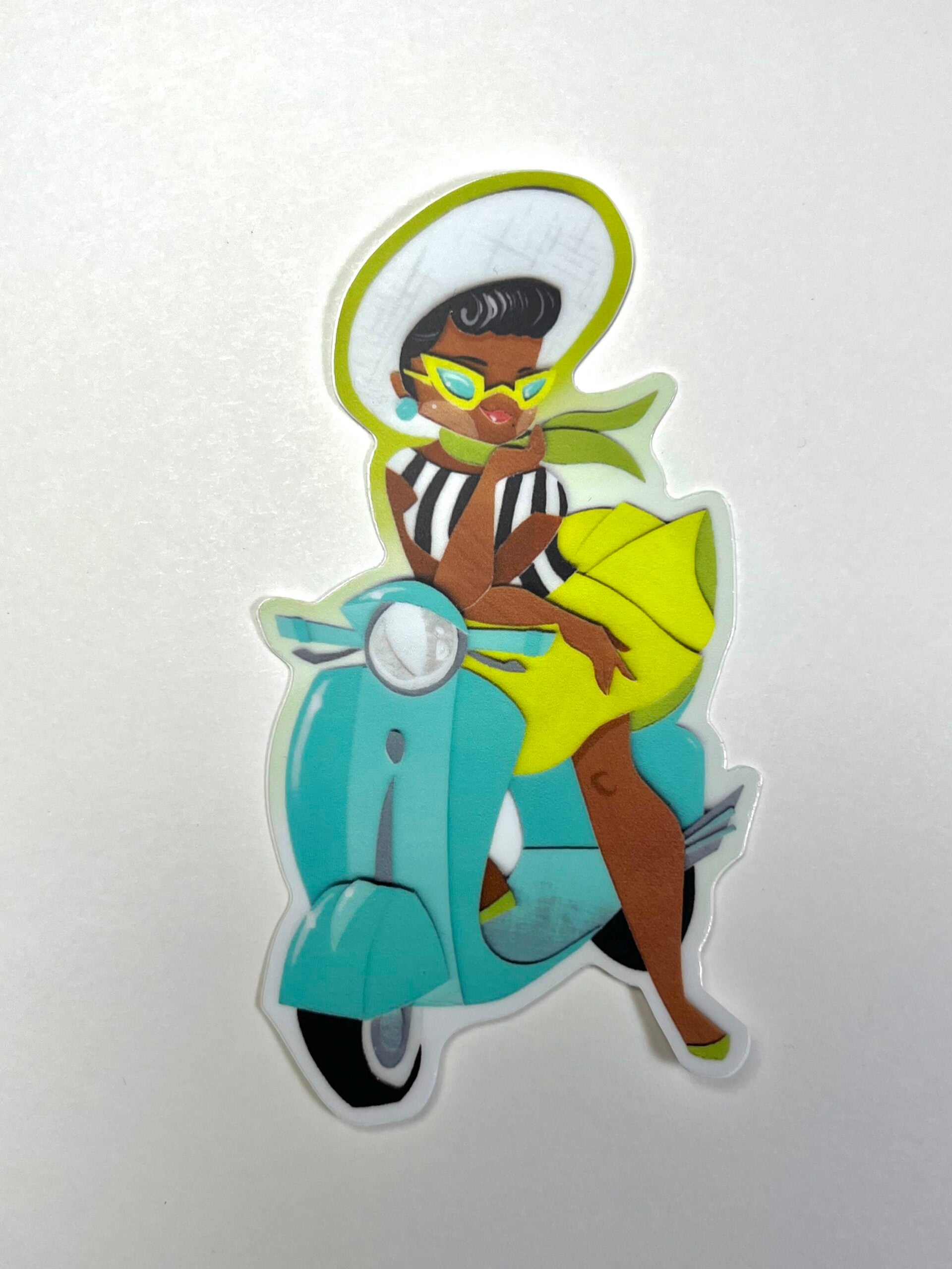 Scooter Girl Vinyl Sticker
